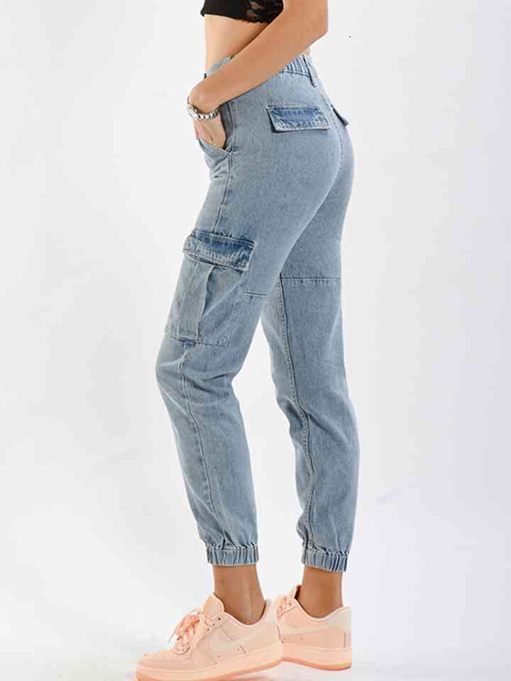 Full Size Buttoned Jeans